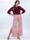Plain Burgundy Women Full Sleeves T-shirt